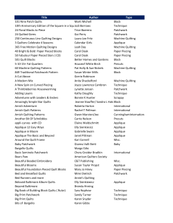 Library Inventory Revised 2016 - Region of York Quilters Guild