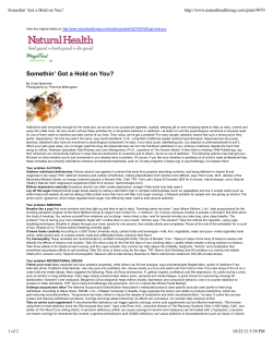 Somethin` Got a Hold on You?