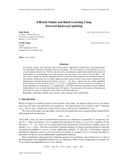 Efficient Online and Batch Learning Using Forward Backward Splitting