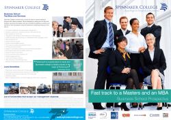 Fast track to a Masters and an MBA