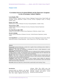 Correlation between Irrational Beliefs and the Depressive Symptom