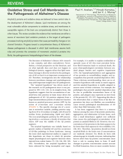 Oxidative Stress and Cell Membranes in the Pathogenesis of