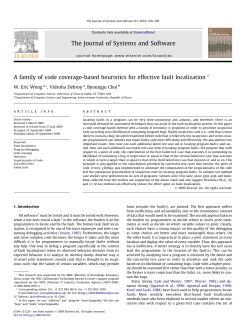 A family of code coverage-based heuristics for effective fault