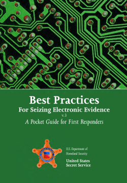Electronic Evidence &ndash; Guide for First Responders