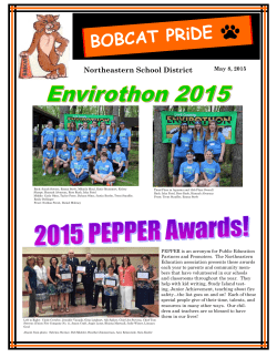 BOBCAT PRiDE May 8, 2015 - Northeastern School District