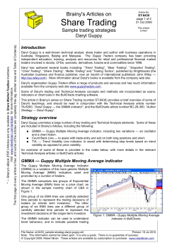 Sample Trading Strategies - Daryl Guppy