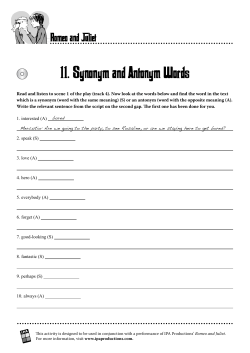 11. Synonym and Antonym Words