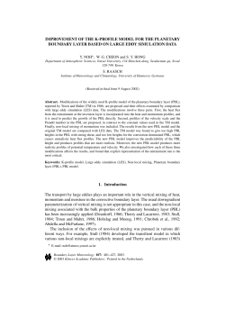 IMPROVEMENT OF THE K-PROFILE MODEL FOR THE