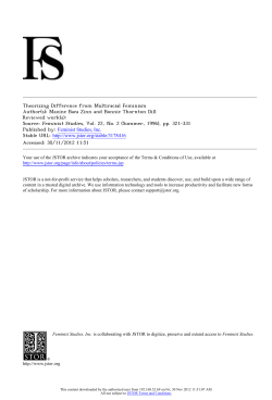 Theorizing Difference from Multiracial Feminism