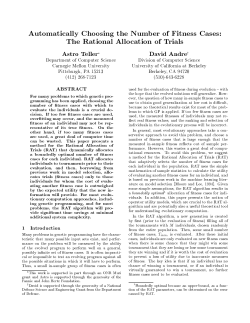 The Rational Allocation of Trials Second International