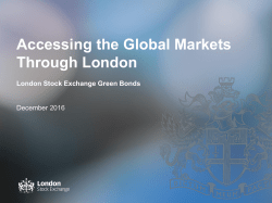 Green Bond Presentation - London Stock Exchange Group