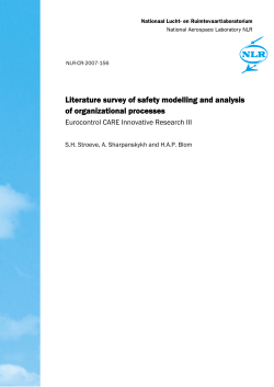 Literature survey of safety modelling and analysis of organizational