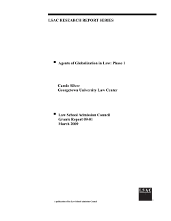 Agents of Globalization in Law: Phase 1 (GR 09-01)