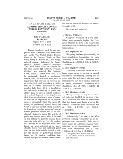 Toyota Motor Manufacturing, Kentucky, Inc. v