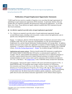 Publication of Equal Employment Opportunity Statements