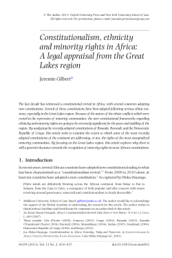 Constitutionalism, ethnicity and minority rights in Africa: A legal
