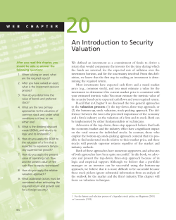 An Introduction to Security Valuation