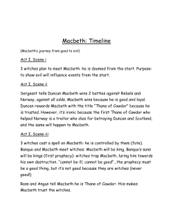 Macbeth: Timeline - Mom`s Learning Links