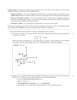 Grading scheme: All double and triple integral problems