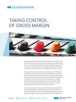 taking control of gross margin