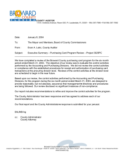 PC agenda item - Broward County!