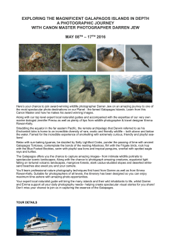 EXPLORING THE GALAPAGOS ISLANDS IN DEPTH
