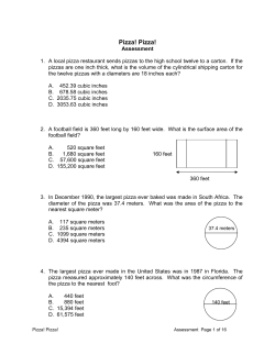 Pizza! Assessment