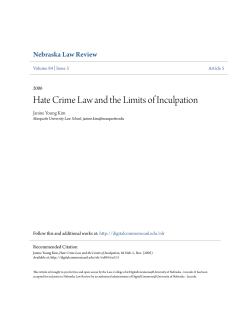 Hate Crime Law and the Limits of Inculpation