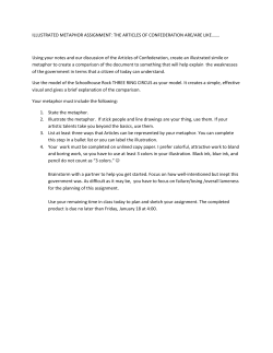 ILLUSTRATED METAPHOR ASSIGNMENT: THE ARTICLES OF