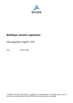 MLCC, Chip capacitors, HighCV, X7R