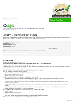 Deadly Decomposition-Fungi