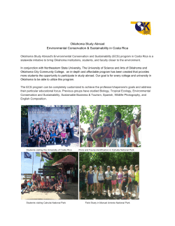 Program Itinerary - Oklahoma Study Abroad