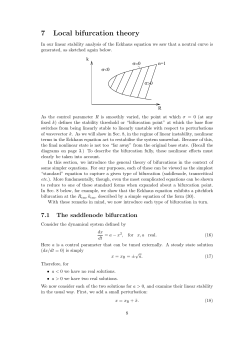7 Local bifurcation theory