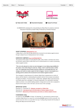 A Better Man | Press Kit