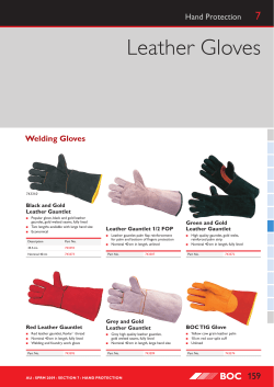 Leather Gloves - BOC World of Welding