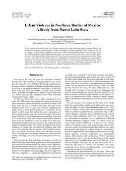 Urban Violence in Northern Border of Mexico