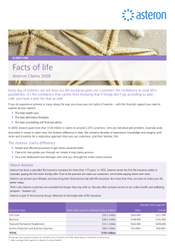 Asteron Facts of Life