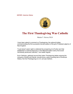 The First Thanksgiving Was Catholic