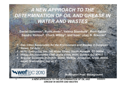 A NEW APPROACH TO THE DETERMINATION OF OIL AND