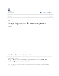 Plessy v Ferguson and the literary imagination
