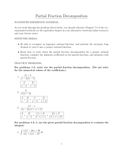 Partial Fraction Decomposition