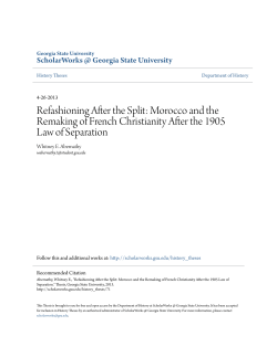 Morocco and the Remaking of French Christianity After the 1905