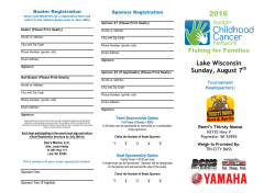 2016 Registration Brochure - Badger Childhood Cancer Network
