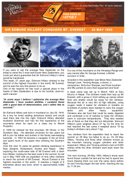 sir edmund hillary conquers mt. everest 29 may 1953