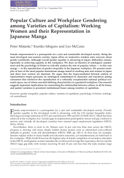 Popular Culture and Workplace Gendering among Varieties of