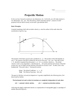 Projectile Motion