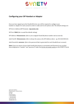 Configuring your SIP Handset or Adapter