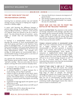 MONTHLY WELLNESS TIP