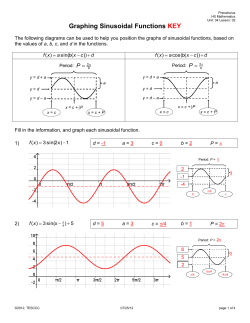 Graphing Sinusoidal Functions Key
