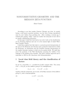 noncommutative geometry and the riemann zeta